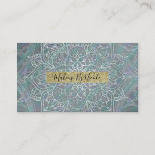 Carte De Visite Mandala Bohème Chic à Reflets Iridescents