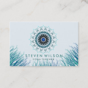 Carte De Visite Mandala Damask Yoga Holistic Méditation Massage