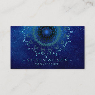 Carte De Visite Mandala Damask Yoga Holistic Méditation Massage