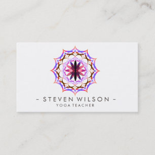 Carte De Visite Mandala Damask Yoga Lotus Méditation Fleur