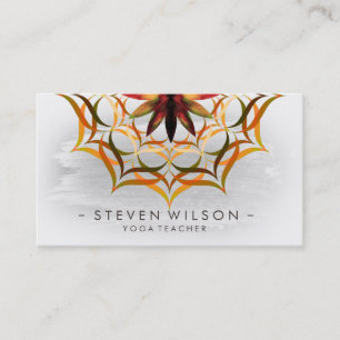 Carte De Visite Mandala Damask Yoga Lotus Méditation Fleur