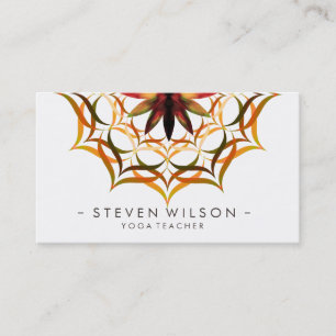 Carte De Visite Mandala Damask Yoga Lotus Méditation Fleur
