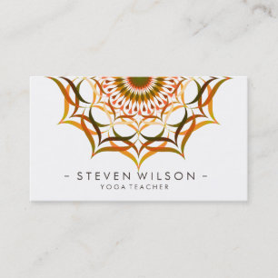 Carte De Visite Mandala Damask Yoga Lotus Méditation Fleur