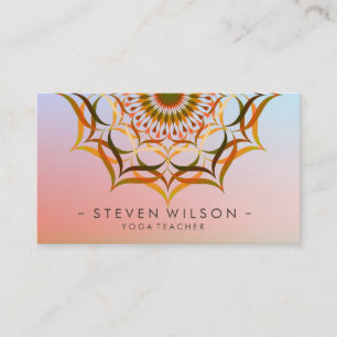 Carte De Visite Mandala Damask Yoga Lotus Méditation Fleur