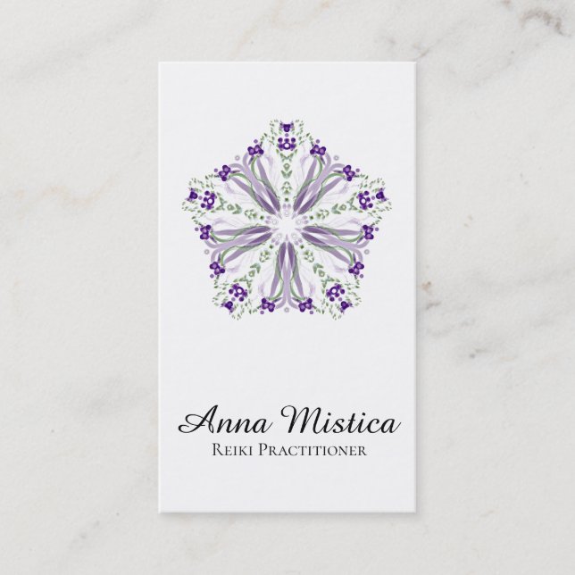 Carte De Visite Mandala de massage de Reiki de yoga de guérisseur (Devant)