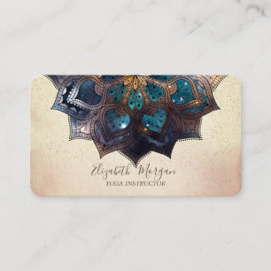 Carte De Visite Mandala Élégant Moderne Professionnel, Yoga Confet