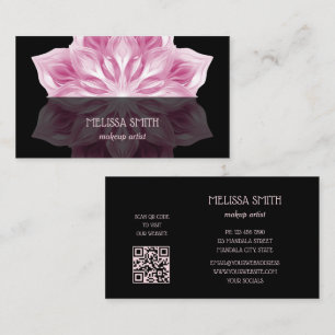 Carte De Visite Mandala Entreprise Rose Noir
