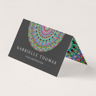 Carte De Visite Mandala floral coloré