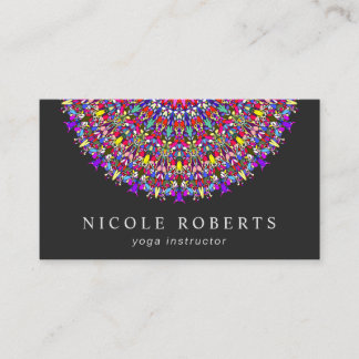 Carte De Visite Mandala floral heureux