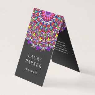Carte De Visite Mandala floral heureux