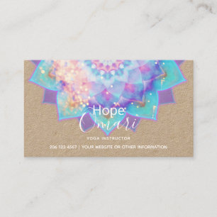 Carte De Visite Mandala Kraft Light Devotion
