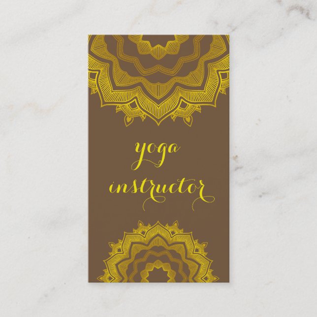 CARTE DE VISITE MANDALA LOGO CUSTOMISÉ YOGA INSTRUCTEUR (Devant)