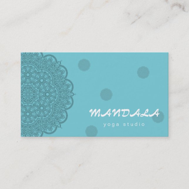 CARTE DE VISITE MANDALA LOGO CUSTOMISÉ YOGA INSTRUCTEUR (Devant)
