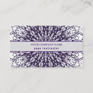 CARTE DE VISITE MANDALA LOGO CUSTOMISÉ YOGA INSTRUCTEUR