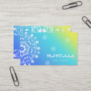 CARTE DE VISITE MANDALA LOGO CUSTOMISÉ YOGA INSTRUCTEUR
