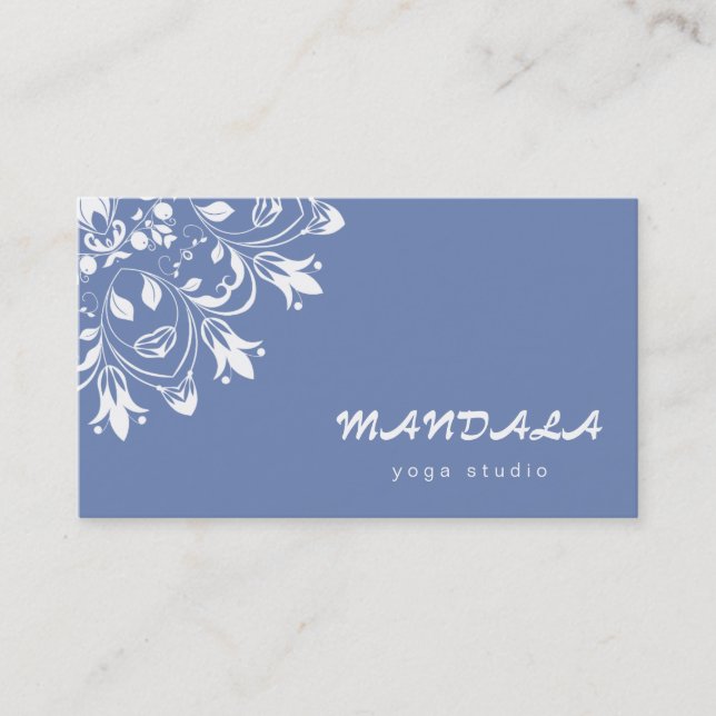 CARTE DE VISITE MANDALA LOGO CUSTOMISÉ YOGA INSTRUCTEUR (Devant)