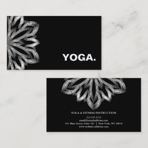 CARTE DE VISITE MANDALA LOGO CUSTOMISÉ YOGA INSTRUCTEUR