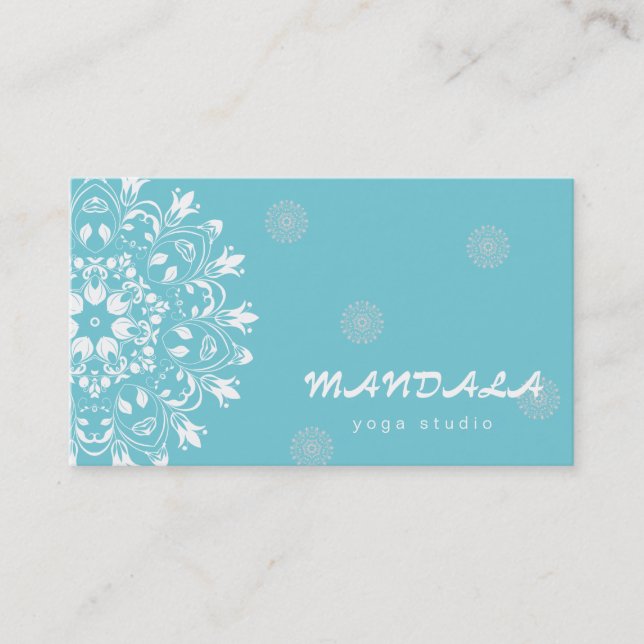 CARTE DE VISITE MANDALA LOGO CUSTOMISÉ YOGA INSTRUCTEUR (Devant)