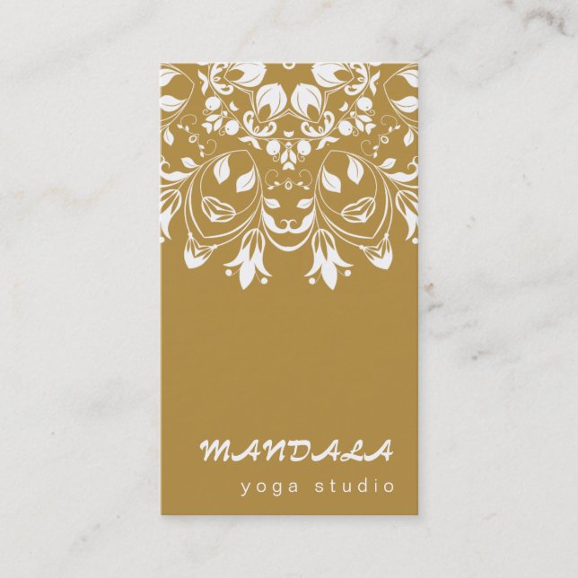CARTE DE VISITE MANDALA LOGO CUSTOMISÉ YOGA INSTRUCTEUR (Devant)