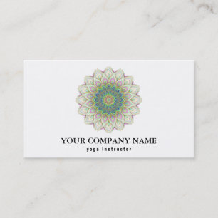 CARTE DE VISITE MANDALA LOGO CUSTOMISÉ YOGA INSTRUCTEUR