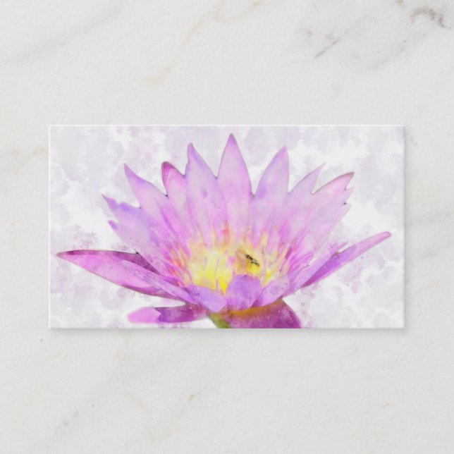 CARTE DE VISITE MANDALA LOTUS INSTRUCTEUR YOGA CUSTOMISÉ (Devant)