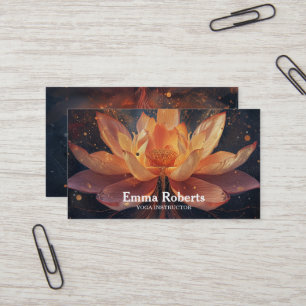 CARTE DE VISITE MANDALA LOTUS INSTRUCTEUR YOGA CUSTOMISÉ