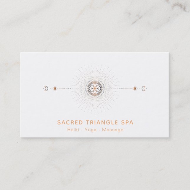 Carte De Visite *~* Mandala Moon Alchemy Shaman Géométrie Sacrée (Devant)