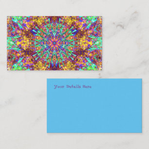 Carte De Visite Mandala Psychédélique Tripant Hippie Éclaboussure
