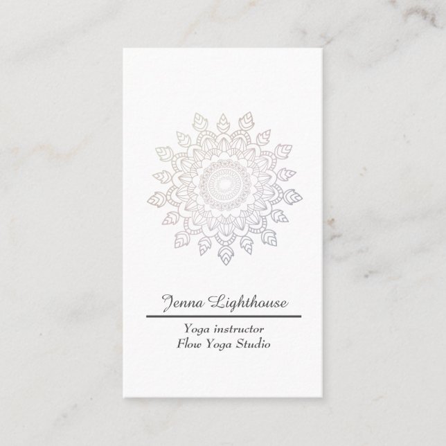 Carte De Visite Mandala simple (Devant)