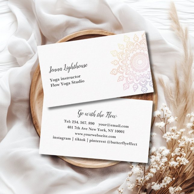 carte de visite mandala spécifique client (customer specific mandala business card)