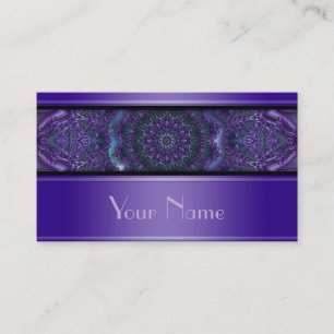 Carte De Visite Mandala V de fractale de kaléidoscope + votre