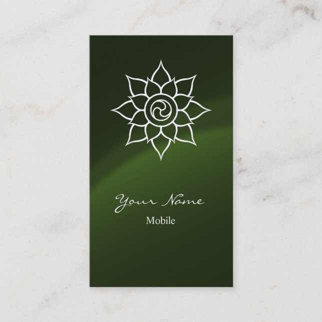 Carte De Visite Mandala vert (Devant)