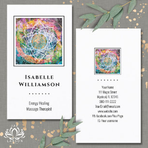 Carte De Visite Mandala Zen Reiki Yoga Massage spirituel sacré