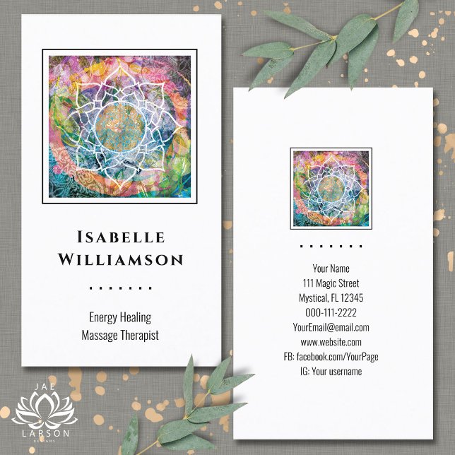 Carte De Visite Mandala Zen Reiki Yoga Massage spirituel sacré (Créateur téléchargé)