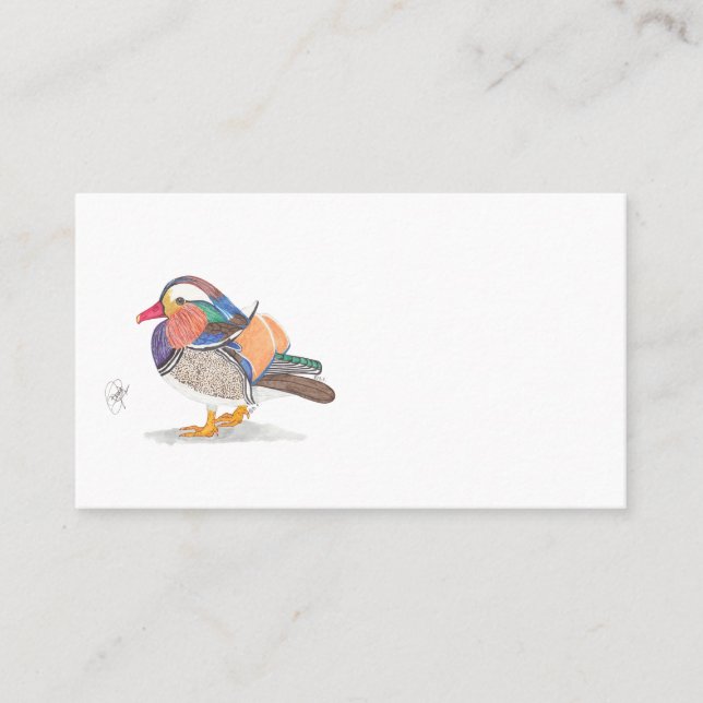 CARTE DE VISITE MANDARIN DUCK (Devant)