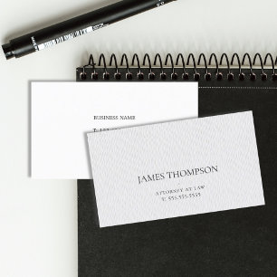 Carte De Visite Mandataire propre simple de blanc de texture