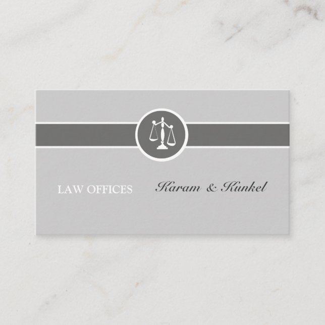 Carte De Visite Mandataire simple neutre de Justice-Échelles de (Devant)