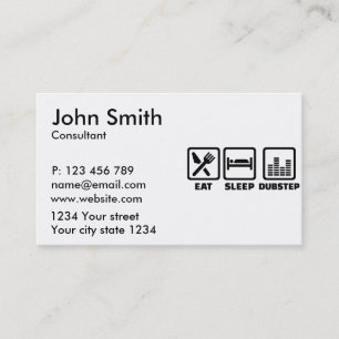 Carte De Visite Mangez le dubstep du sommeil