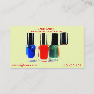Carte De Visite Manicuriste, Artiste des ongles, Technicien des on