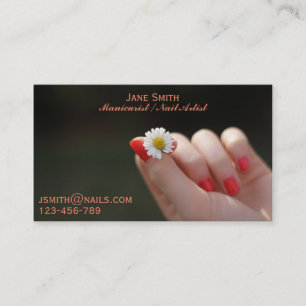 Carte De Visite Manicuriste, Artiste des ongles, Technicien des on
