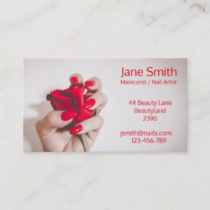 Carte De Visite Manicuriste, Artiste des ongles, Technicien des on