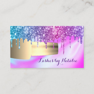 Carte De Visite Manicuriste des gouttes de Parties scintillant Uni