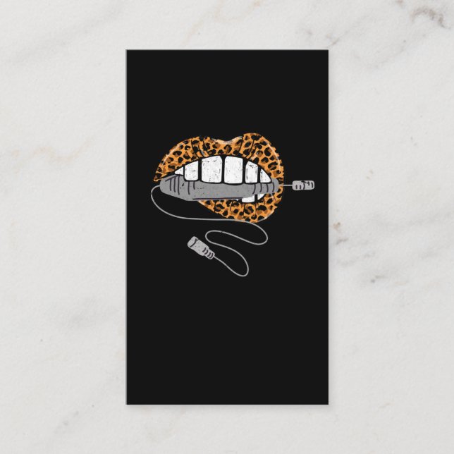 Carte De Visite Manicuriste Leopard (Devant)