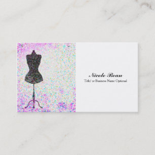 Carte De Visite Mannequin Confettis de Mode Moderne sur Mesure Chi