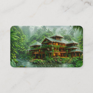 Carte De Visite Manoir du signet de la forêt tropicale humide