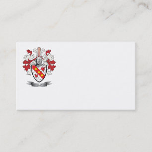 Carte De Visite Manteau de crête de famille de loi des bras