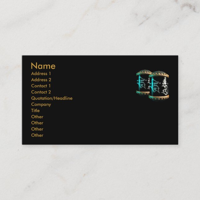 Carte de visite mantra (Devant)