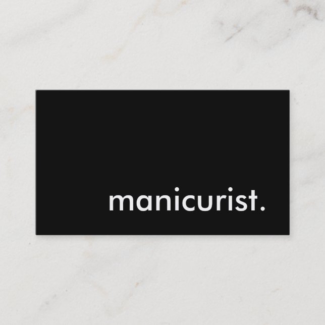 Carte De Visite manucure. (Devant)