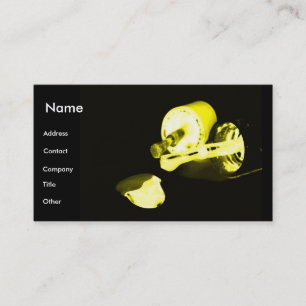 Carte De Visite Manucure dans le noir et le jaune