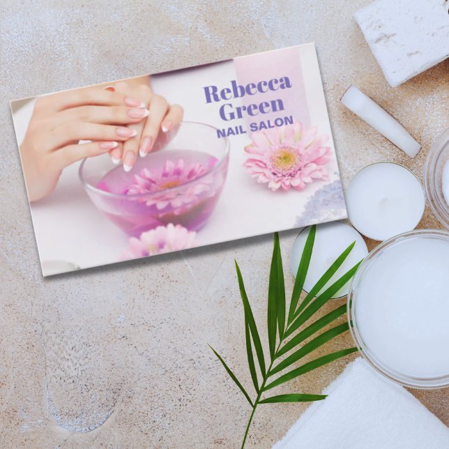 Carte De Visite Manucure de beauté moderne clous salon manicuriste (Créateur téléchargé)